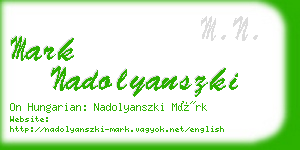 mark nadolyanszki business card